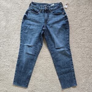 NWT Old Navy High‑rise Curvy OG Straight Secret Slim Pockets Blue Jeans Size 8